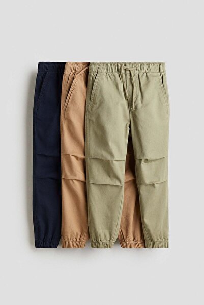 H&M 3-pack cotton joggers