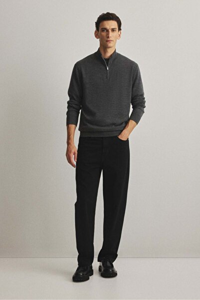 H&M Regular Fit Zip-top merino wool jumper