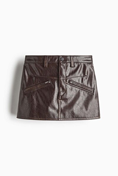 H&M Coated mini skirt