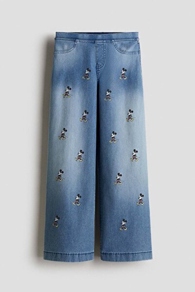 H&M Wide denim-look trousers