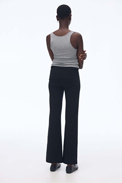 H&M Foldover-waist cotton trousers