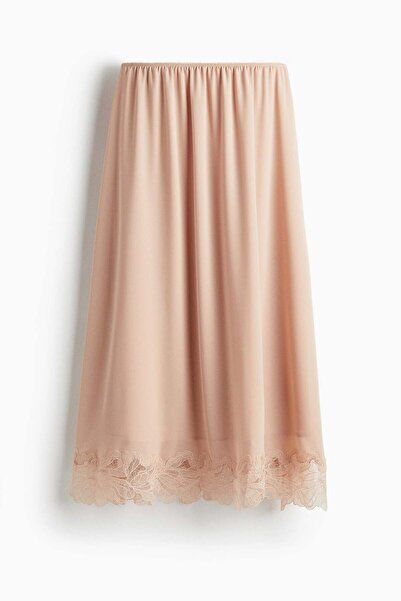 H&M Lace-trimmed chiffon skirt