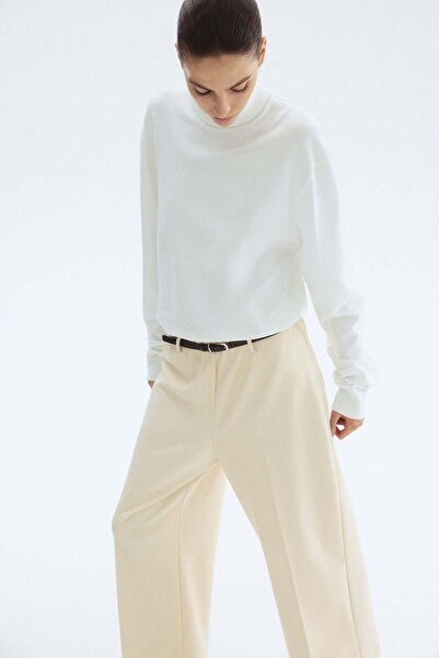 H&M Belted ankle-length trousers
