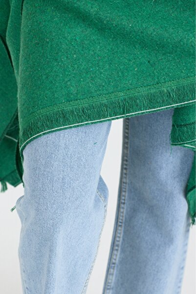 Rubyyavm Poncho - Cotton Polyester Blend Stylish and High-Quality Fabric - Green