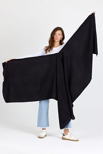ZEMİRA HOME Poncho - Cotton Polyester Blend Stylish and High-Quality Fabric - Black