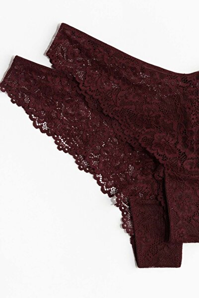 H&M طقم مكون من قطعتين من الملابس الداخلية البرازيلية الدانتيل
