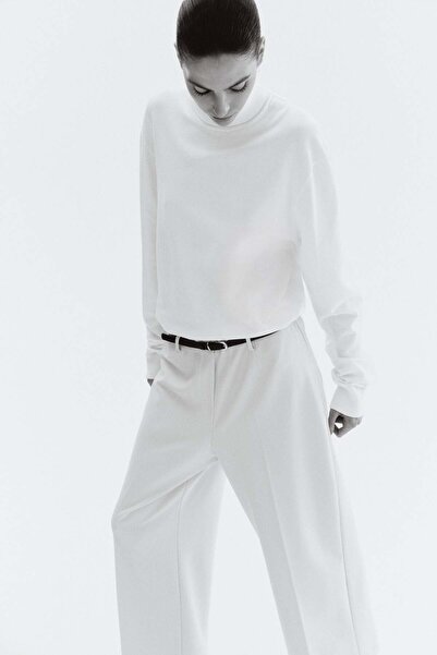 H&M Belted ankle-length trousers