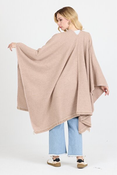 Combin Poncho - Cotton Polyester Blend Stylish and High-Quality Fabric-Pink