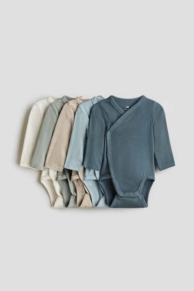 H&M 5-pack wrapover bodysuits