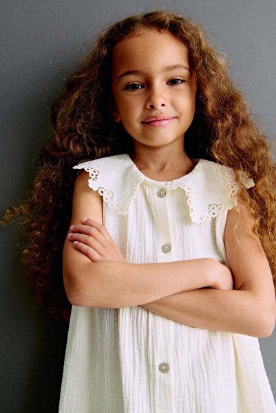 H&M Collared muslin dress