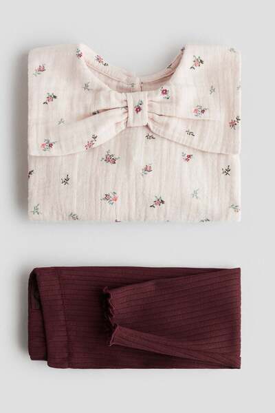 H&M 2-piece blouse and leggings set