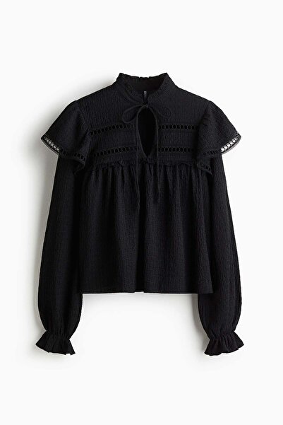 H&M Textured jersey blouse