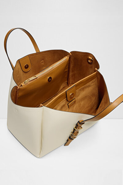 Aldo MELEAH - Geantă de umăr și de mână pentru femei, albă, cu un singur compartiment, detașabilă, reglabilă, bretea crossbody