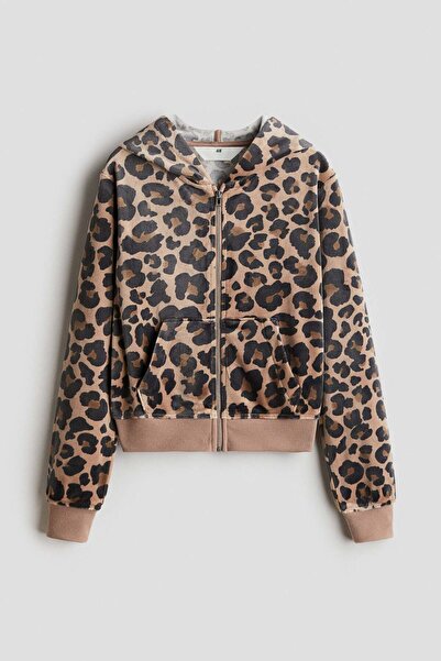 H&M Velour zip-through hoodie