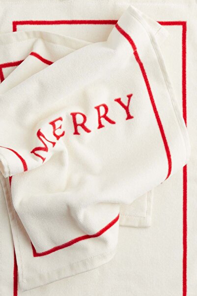 H&M 2-pack motif-detail velour guest towels