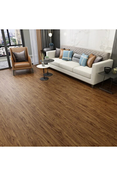 MallDeco Set 36 plăci autoadezive din PVC, nuc maro