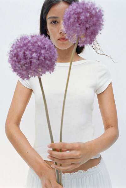 H&M Ribbed boat-neck top