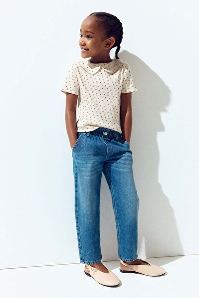 H&M Picot-trimmed cotton top