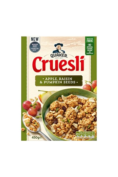 Quaker Cruesli cereale mere si stafide 450 g
