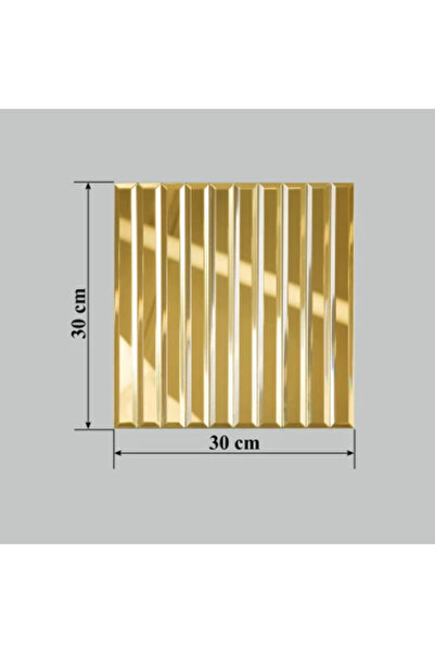 MallDeco Oglindă – Design auriu, 300 x 300 mm