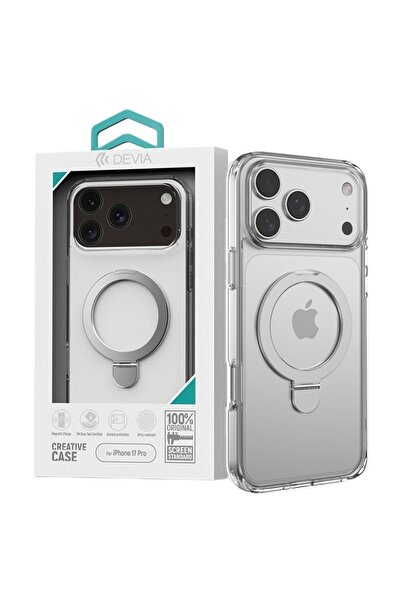 Devia Husa Clean Series Magnetic Shockproof iPhone 17 Pro Transparent, cu suport