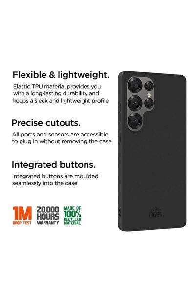 EIGER Husa Grip GRS Samsung Galaxy S25 Ultra Black