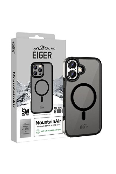 EIGER Husa Pro MountainAir MagSafe iPhone 16 Negru