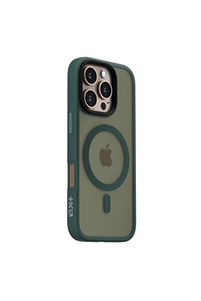 NEXT ONE Husa Mist Shield iPhone 16 Pro, MagSafe, Verde