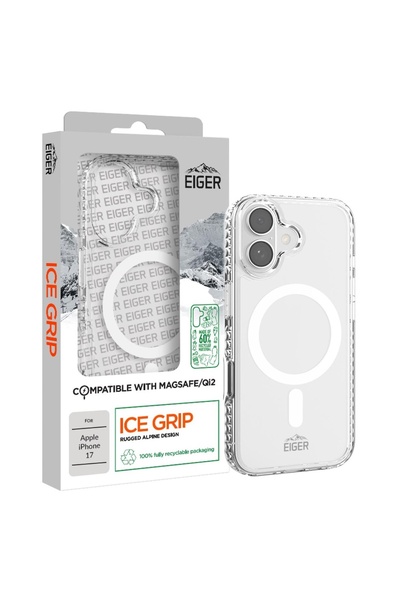 EIGER Husa Ice Grip Magsafe GRS iPhone 17 Clear