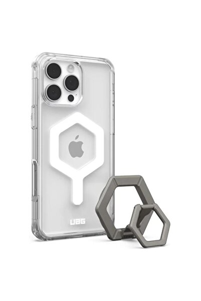 UAG Husa Plyo Magsafe iPhone 16 Pro Max Ice White Titanium Stand