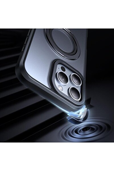 Mcdodo MagSafe Matte Case iPhone 16 Pro with Stand Black