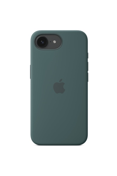 Apple Оригинална силиконова калъфка за iPhone 16e, езерно зелено