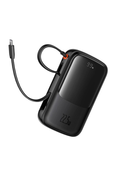 Baseus External battery QPow Pro+ 10000mAh, 22.5W, Lightning, 2xType-C, USB, USB-C cable, Black
