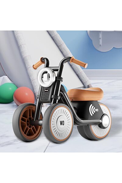 Generic Toddler Balance Bike | Non-Pedal Baby Walker, Silent 3 Wheels, Indoor/Outdoor, Lights/Music