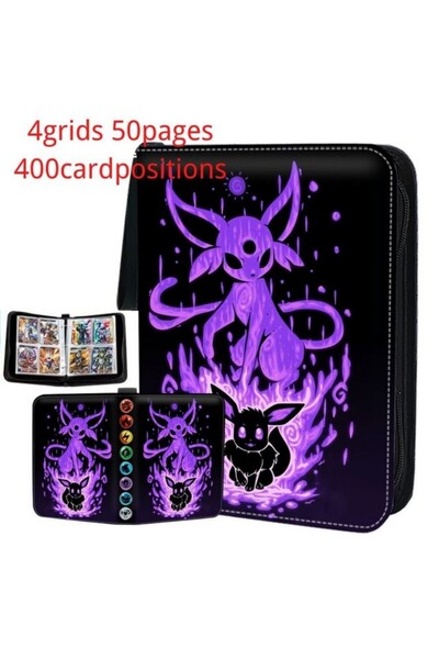 Choice 1pcs 400PCS Pokemon Card Binder Photocard PU Zipper Photo Album Carte Holder Kids Toys Collection Fo