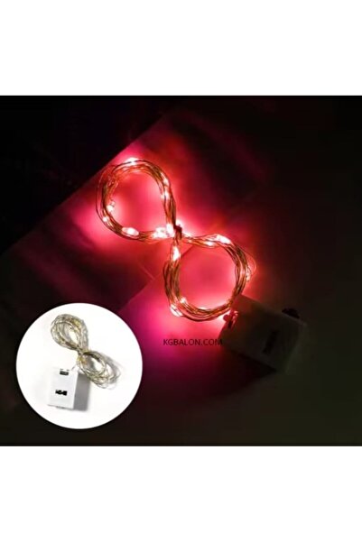 BUKET DÜNYASI 2 METRE KIRMIZI RENK PERİ LED SÜSLEME LEDİ ŞERİT LED RENK PİLLE...