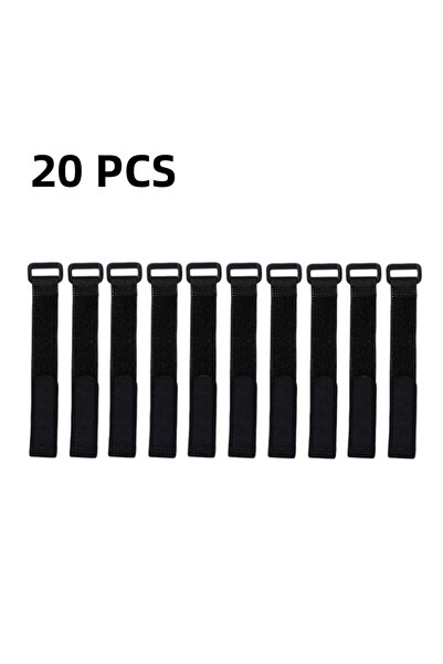 Choice 20 قطعة من أربطة تثبيت صنارة الصيد باللون الأسود، مزودة بخطافات وحلقات...