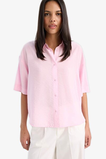 DeFacto Oversize Wide Fit Short Sleeve Shirt D8312Ax25Sp