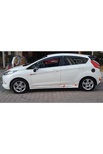 Genel Markalar Ford Fiesta Mk6 Uyumlu  Custom Yan Marşpiyel Seti Plastik Mat Siyah 2008 - 2017