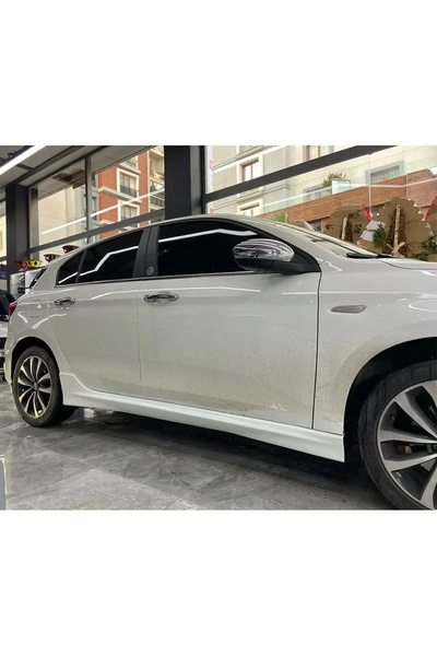 AkmTuning Fiat Egea Düz Yan Marşpiyel Seti Plastik 2 Adet Mat Siyah 2015 2015 2017 2018 2019 2020 2021