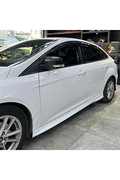 AkmTuning Ford Focus 3 Sedan Yan Marşpiyel Seti Plastik 2 Adet Mat Siyah 2012-2018
