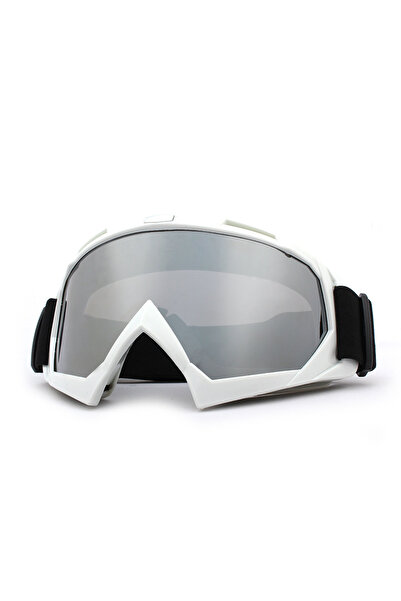 Choice White-Silver Skiing Goggles Windproof Cycling Motorcycle Goggles Winter Anti-Fog Snowboard Ski Glass