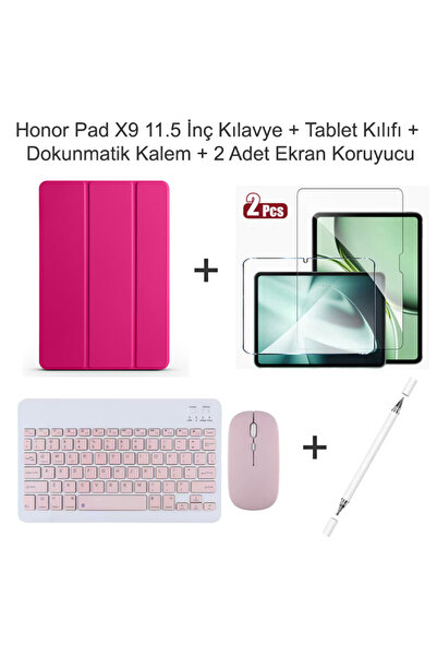 Yesnıce Honor Pad X9 11.5 İnç Uyumlu Standlı Kılıf Ve Dokunmatik Kalem Ve Kla...