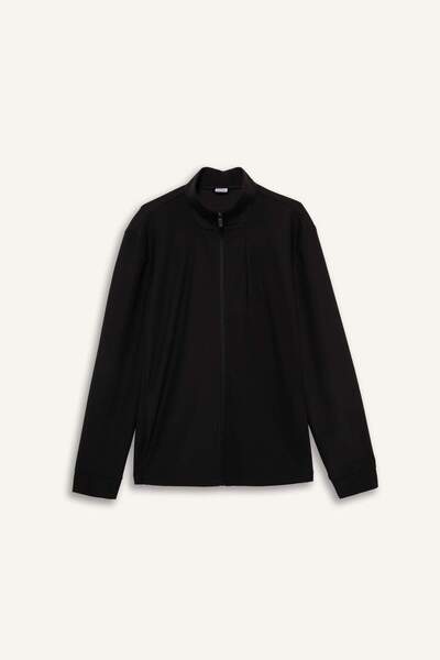 DeFacto Defactofit Standard Fit Stand Collar Zippered Sweatshirt F7635Ax25Au