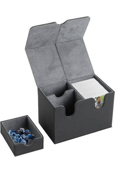 Choice4 صندوق تخزين بطاقات أسود صندوق بطاقات صندوق علامة تجارية كبير صندوق تخ...