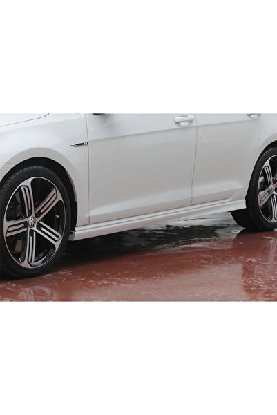 AkmTuning Vw Golf 7 R Yan Marşpiyel Seti Plastik 2 Adet Mat Siyah 2012-2019