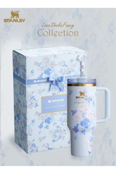 LOVE SHACK FANCY H2.0 Flow State 40oz Blue Rose Tumbler