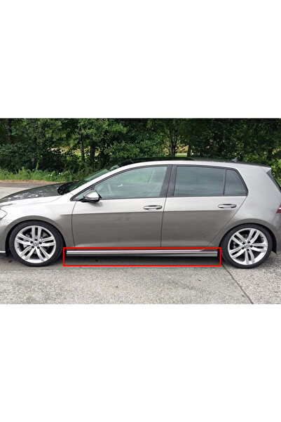 AkmTuning Vw Golf 7 R Yan Marşpiyel Seti Plastik 2 Adet Mat Siyah 2012-2019