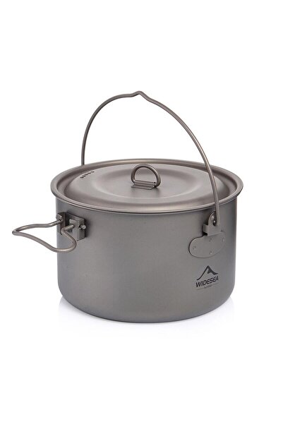 Widesea وعاء تيتانيوم سعة 1950 مل، أدوات مائدة للتخييم، مجموعة أدوات طهي تيتا...