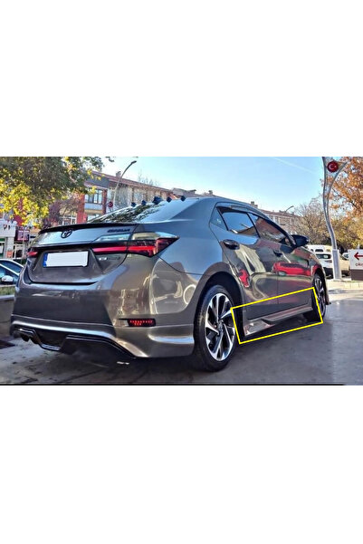 AkmTuning Toyota Corolla Custom Yan Marşpiyel Seti Plastik 2 Adet Mat Siyah 2013 2014 2015 2016 2017 2018